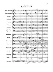 Partition complète, Sanctus, D major, Bach, Johann Sebastian par Johann Sebastian Bach