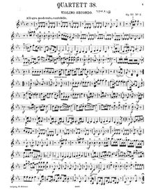 Partition violon 2, corde quatuors, Op.33, Haydn, Joseph