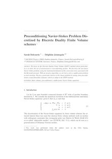 Preconditioning Navier Stokes Problem Dis cretized by Discrete Duality Finite Volume schemes