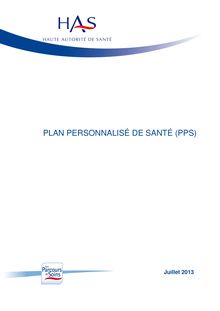 Plan personnalisé de santé (PPS)