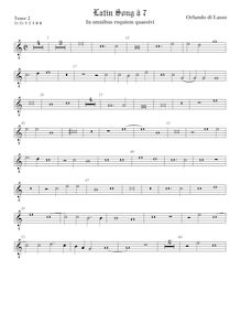 Partition ténor viole de gambe 2, octave aigu clef, en omnibus requiem quaesivi