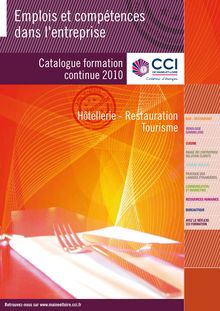 Catalogue Formation continue 2010 : hôtellerie-restauration-tourisme