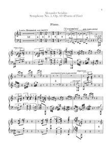 Partition Piano, Prometheus, Le Poème du Feu, Op.60, Scriabin, Aleksandr