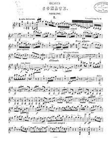 Partition de violon, violon Sonata No.2, Op.13, Grieg, Edvard
