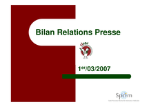 Bilan Relations Presse