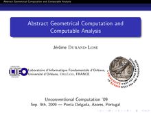 Abstract Geometrical Computation and Computable Analysis