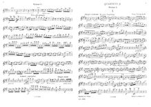 Partition parties complètes, corde quatuor No.2, Op.76, A major