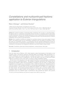 CONSTELLATIONS AND MULTICONTINUED FRACTIONS: APPLICATION TO EULERIAN TRIANGULATIONS