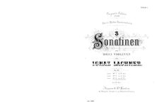 Partition parties complètes, 3 sonatines, Op.92, 3 Sonatinen für drei Violinen par Ignaz Lachner