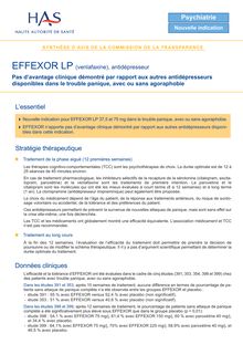 EFFEXOR - Synthèse d avis EFFEXOR - CT5420