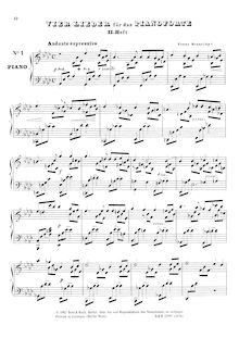 Partition complète, 4 chansons pour piano, Op.6, Hensel, Fanny