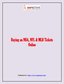 Buying an NBA, NFL & MLB Tickets Online