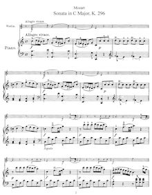 Partition complète et , partie, violon Sonata, Violin Sonata No.17