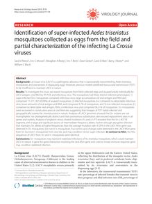 Identification of super-infected Aedes triseriatusmosquitoes collected as eggs from the field and partial characterization of the infecting La Crosse viruses