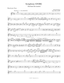 Partition baryton saxophone, Symphony No.29, B♭ major, Rondeau, Michel par Michel Rondeau