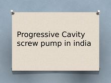 progressive cavity screw pump in india
