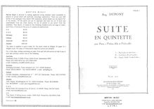 Partition complète et parties,  en quintette, Dupont, Auguste