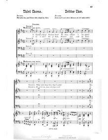Partition 3rd chœur, Oedipus Tyrannus, Op.35, Paine, John Knowles