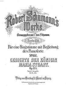 Partition complète, Gedichte der Königin Maria Stuart, Op.135, 1). G major 2). G major 3). C major 4). E minor 5). E minor