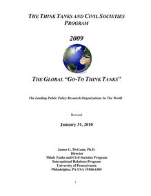 2009 Global Go-To Think Tanks - THE THINK TANKS AND CIVIL ...