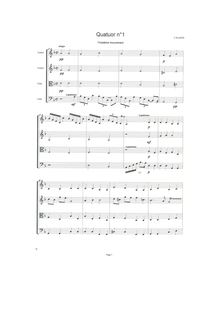 Partition , Adagio, Quatuor No.1, String Quartet No.1, Plante, Cyril