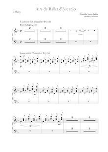 Partition harpe 1/2, Ascanio, Saint-Saëns, Camille
