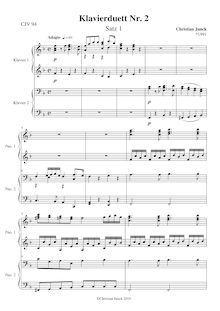 Partition mouvement 1, Piano Duet No.2 en F major, F major, Junck, Christian