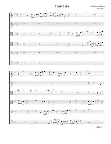 Partition Fantasia VdGS No.3 - partition complète (Tr Tr T T B B), fantaisies pour 6 violes de gambe par William White