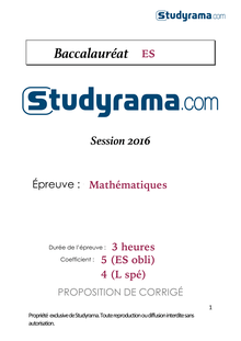 Corrige BACES Mathématiques obligatoire 2016
