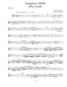 Partition altos, Symphony No.18, B-flat major, Rondeau, Michel par Michel Rondeau