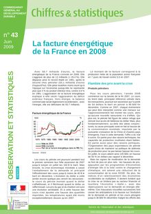 La facture énergétique de la France en 2008.
