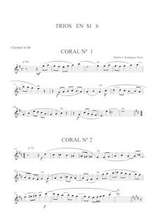Partition clarinette 1 (B♭), 6 Tríos, Rodríguez Peris, Martín José