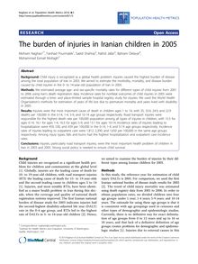 The burden of injuries in Iranian children in 2005