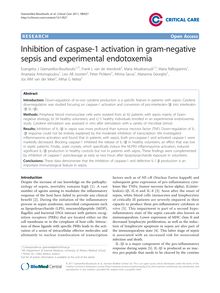 Inhibition of caspase-1 activation in gram-negative sepsis and experimental endotoxemia