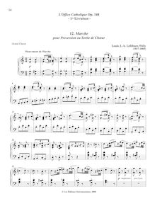 Partition , Marche pour Procession ou Sortie de Chœur (C major), L’Office Catholique, Op.148