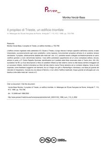 Il propileo di Trieste, un edificio trionfale - article ; n°2 ; vol.110, pg 753-798