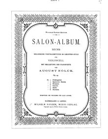 Partition de violoncelle, Salon-Album 6 Melodische Vortragsstücke im Leichten Style, Op.43