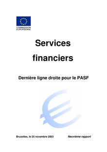 Services financiers: dernière ligne droite pour le Plan d'Action ...