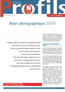 Bilan démographique 2004