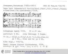 Partition complète et parties, Herr Gott Zebaoth, B♭ major