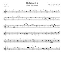 Partition viole de gambe aigue 1, Primo Libro di Madrigali, Fontanelli, Alfonso par Alfonso Fontanelli