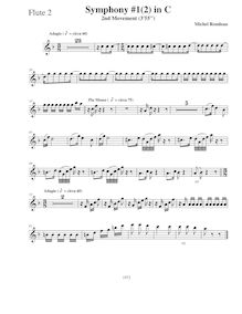 Partition flûte 2, Symphony No.1, C major, Rondeau, Michel par Michel Rondeau