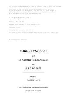 Aline et Valcour, tome 2 par Marquis de Sade