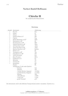 Partition complète, Chirche II, Hoffmann, Norbert Rudolf