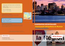 COOPÉRATION DÉCENTRALISÉE Communauté métropolitaine de Montréal ...