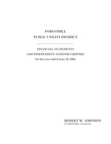 Foresthill PUD 2006 Audit Report[1]PDF