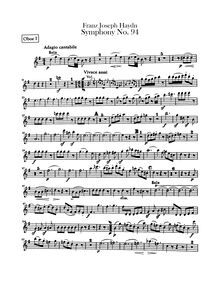 Partition hautbois 1, 2, Symphony No.94 en G major “Paukenschlag”