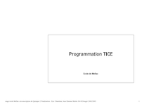 Programmation TICE