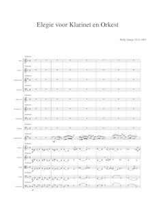 Partition complète, Elegie voor klarinet en orkest, Ostijn, Willy