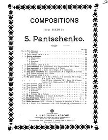 Partition , Canzonetta, 4 pièces, 1. F major2. F minor3. D major4. B minor